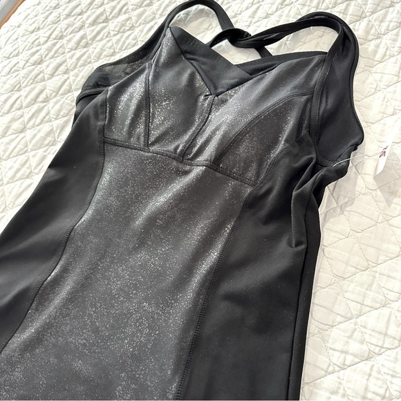Cynthia Rowley Black Shimmer Active Tank Top Built-In Bra XS - Picture 8 of 15